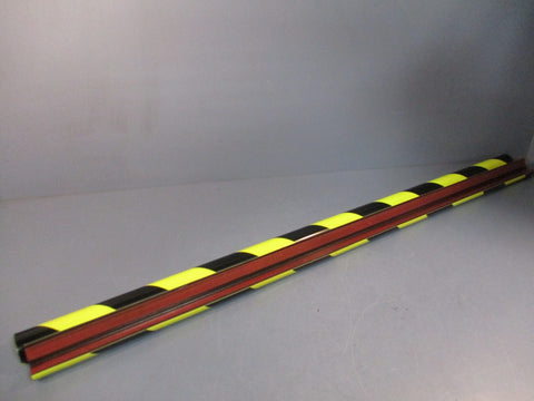 Set of 2 Glow in the dark corner guards (Black on fluorescent Yellow) 39 3/8"