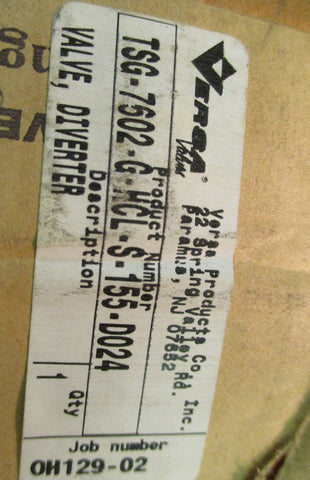 NIB Versa Diverter Control Valve TSG7602GMCLS155D024