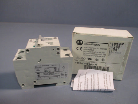 ALLEN BRADLEY CIRCUIT BREAKER 10A SER. C 1P  1492SP1C100N