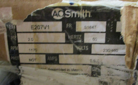 AO Smith Century EPlus 3 AC Motor E207V1 2HP 230/460V 1170RPM 11/8" Shaft Dia