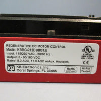 KB ELECTRONICS KBMG-212D 8831J REGENERATIVE DC MOTOR CONTROL 115/230VAC 50/60Hz