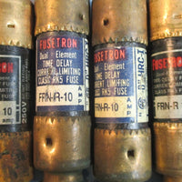 Lot of 7 Bussman Fusetron FRNR10 10Amp 250VAC Time Delay Fuses