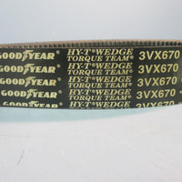 Goodyear 3VX670 67"Length, 4Banded HYT Matchmaker Wedge SC Belt Torque Team