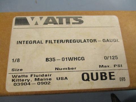 Watts B3501WHCG Integral Filter/Regulator 1/8" 250PSI Max W/ Gauge