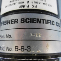 Fisher Scientific B63 PK JA2P021N# Immersion Pump  115V 60HZ + Plug 3/16"