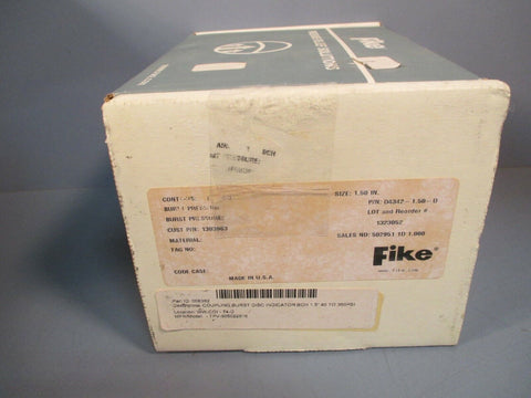 Fike Rupture Disc Burst Indicator 1.5" 40 TO 350PSI Type BCH 1323052