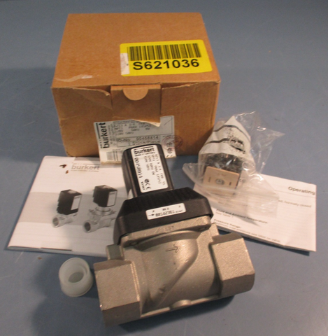 BURKERT 6213 A 3/4 FKM SS 00458814 SOLENOID VALVE 120V-AC 1IN NPT 145PSI 50Hz
