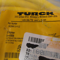 TURCK EURO FAST ELECTRICAL CABLE 12 PIN CKCM 121122 U45906