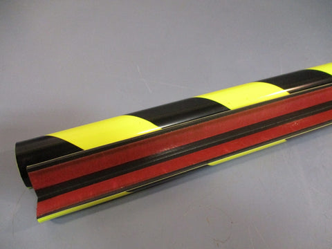 Set of 2 Glow in the dark corner guards (Black on fluorescent Yellow) 39 3/8"