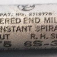 Lot of 2 Weldon 5° TaperedEndMill:Constant Spiral T5 6S3,3/16"DIA,1/2"SHK,3FL,U