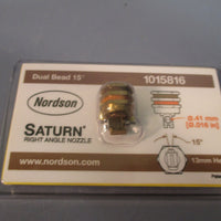 Nordson Saturn Right Angle Nozzle Dual Bead 15deg Nozzle 0.016in 1015816