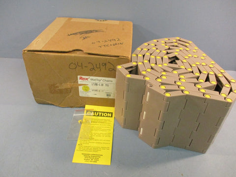 Rex MatTop Chain Table Top Conveyor Chain 6" WD, 120" Long LF705-6.00