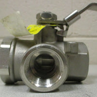 Apollo 7660427A 3Way Ball Valve CF8M Body 316SS Stem and Ball