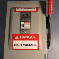 Siemens HNF362JH Heavy Duty Safety Switch Disconnect Switch 60A 600V 3-Pole