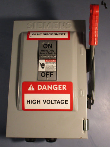 Siemens HNF362JH Heavy Duty Safety Switch Disconnect Switch 60A 600V 3-Pole