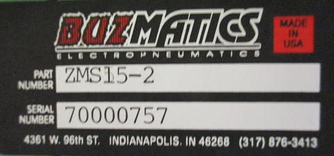 Buzmatics ZMS15-2 Regulated Power Supply 120 Vac input - 15 VDC