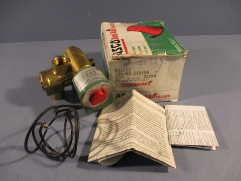 Asco 8321G2 Red Hat Solenoid Valve 3/8" Pipe, 110/120V .6 Watts, 50/60 Hz