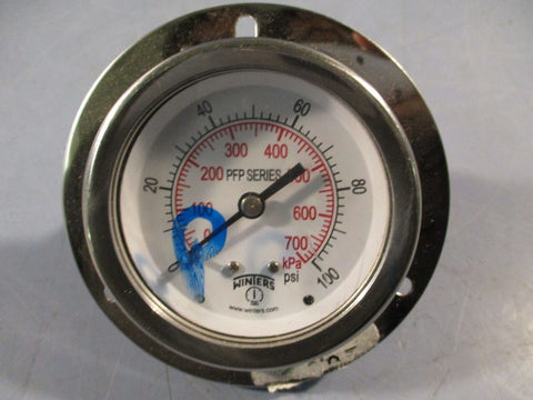 Winters PFP Series Pressure/Vacuum Gauge 0 to 100 PSI 2-30-000529