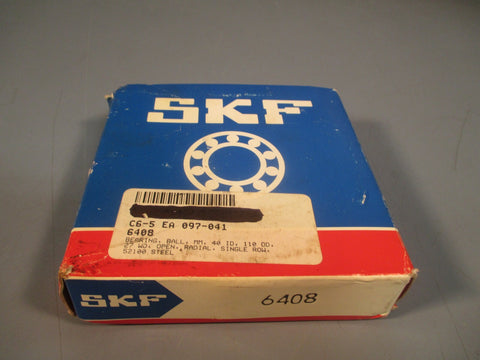 SKF SINGLE ROW RADIAL BEARING BALL 6408