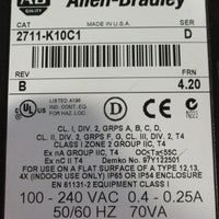 Allen Bradley 2711-K10C1 Ser D Panelview 1000 Operator Interface Rev B FRN 4.20
