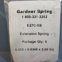 Gardner Spring E27CSS Extension Spring NEW (QTY 12)