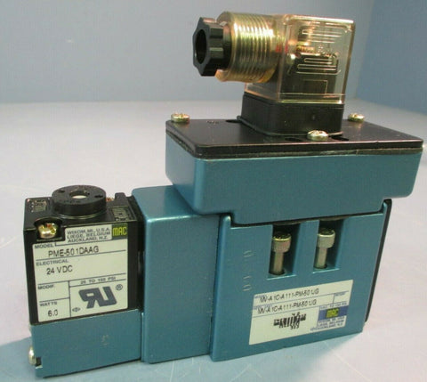 MAC Valves, Inc Solenoid Valve MVA1CA111PM501JG w/PME501DAAG