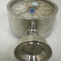 Chicago Stainless CSE 3S-E-15U-GF-BT-SS Sani-Flow Pressure Gauge 1.5" Btm Mount