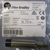 Allen Bradley 872CNH8CP12P3 Ser E Inductive Proximity Sensor 319881 No Washers