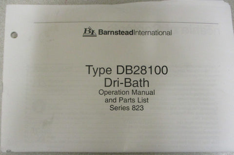 Barnstead Thermolyne DB28125 Dri-Bath 120V 2.1A 250W w/ Manual