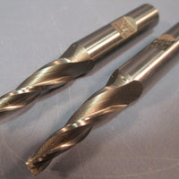 Lot of 2 Weldon 5° TaperedEndMill:Constant Spiral T5 6S3,3/16"DIA,1/2"SHK,3FL,U