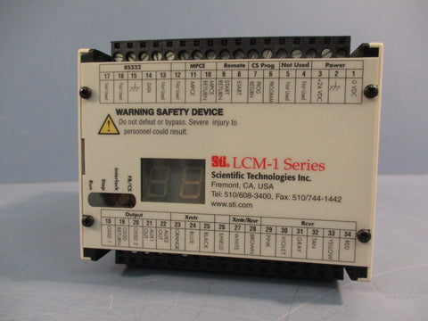 STI LCM-1 Series 70116-1000 Light Curtain Controller 24 VDC Model LCM1