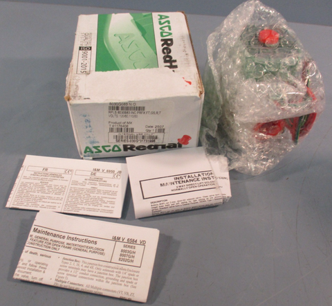 ASCO RED-HAT 8030G083 SOLENOID VALVE 120/60 110/50 3/4" 10.1 Watts 302799