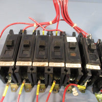 (Lot Of 11) Westinghouse Circuit Breakers, 1 Pole Unit QUICKLAG C