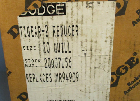Dodge Tigear 2 20Q07L56 Gear Reducer 7:1 Ratio, 2.8 HP Input, 678 LbIn Torque