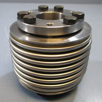 Bellows Flanged Reducing Coupler,0.68" x 1.1",2.85" OL,3.25" OD,2.5" flange,SS