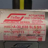 UNITORQ PNEUMATIC ACTUATOR SPRING RETURN A30K55 SLS SS