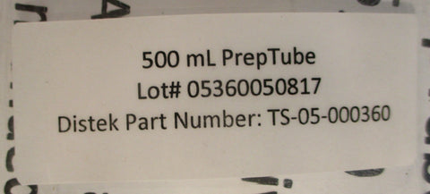 Distek Preptube for Sample Preparation 500ml 5 Tubes/Lids SS Blade TS05000360
