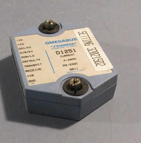 Omega Omegabus D1251 Circuit Breaker Digital Transmitter 4-20 MA