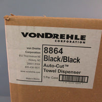 VonDrehle Corporation 8864 AutoCut Towel Dispensers, Manual, Black/Black