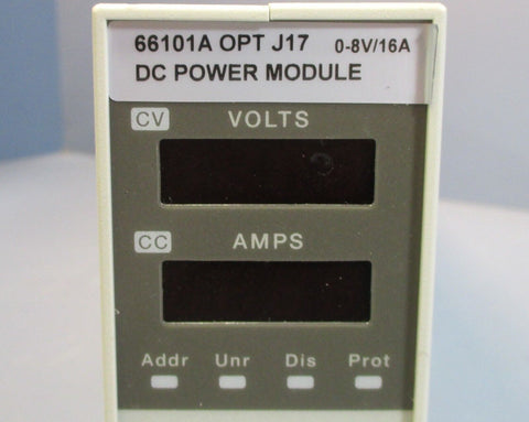 Agilent 66101A OPT J17 0-8V / 16A DC Power Module 360VA Max / 50/60Hz Used