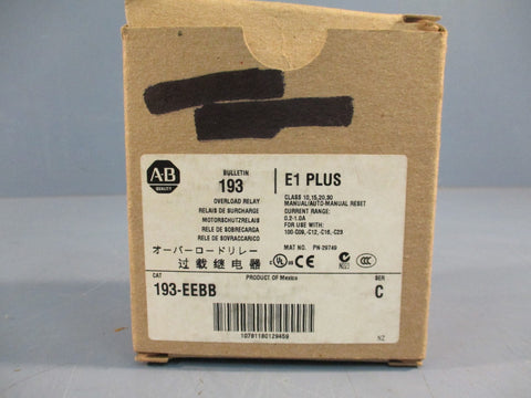 Allen Bradley 193-EEBB Series C E1 Plus Overload Relay 0.2 to 1 A
