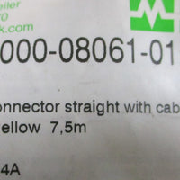 (Lot of 2)Murr Elektronik 7000080610110750 7.5m & 7000080410101000 10m Cable