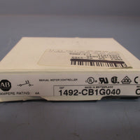 AllenBradley Circuit Breaker 1 Pole 4 Amp Ser. C Cat: 1492CB1G040