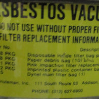 Hako Minuteman C80315 Asbestos Vacuum 115VAC 6A 60Hz No Filter