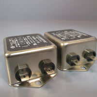 Lot of 2 Schaffner Power Line Filter 6A 110/250VAC/ 5060Hz FN2060606