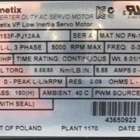 Allen Bradley VPL-B1153F-PJ12AA Servo Motor w/ Apex Dynamics PE120 Gearbox