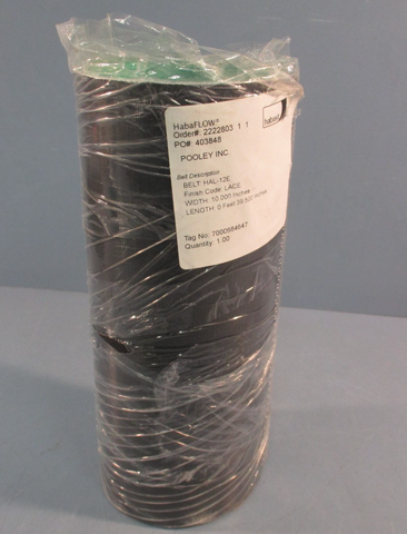 HABASIT HabaFlow HAL-12E Conveyor Belt Groove Top 7000684647 10" Wide x 39.5" LG