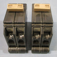 (Lot of 2) Cutler Hammer CH250 Circuit Breaker 2-Pole, 120/240VAC, 50A