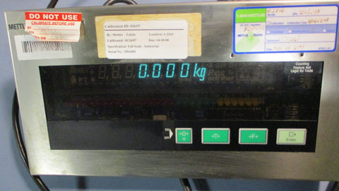 Mettler Toledo ID1 Plus Controller w/ KB60s.2 Scale 60kg Capacity Not Calibrated