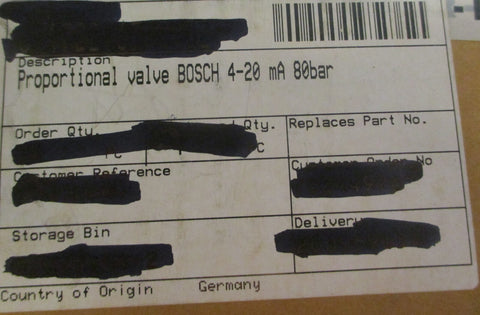 Rexroth Bosch 0 811 402 030 Proportional Control Valve 420mA 0811402030